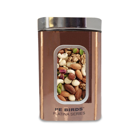 PE BIRDS Copper Square Storage Copper Jar For Kitchen Storage