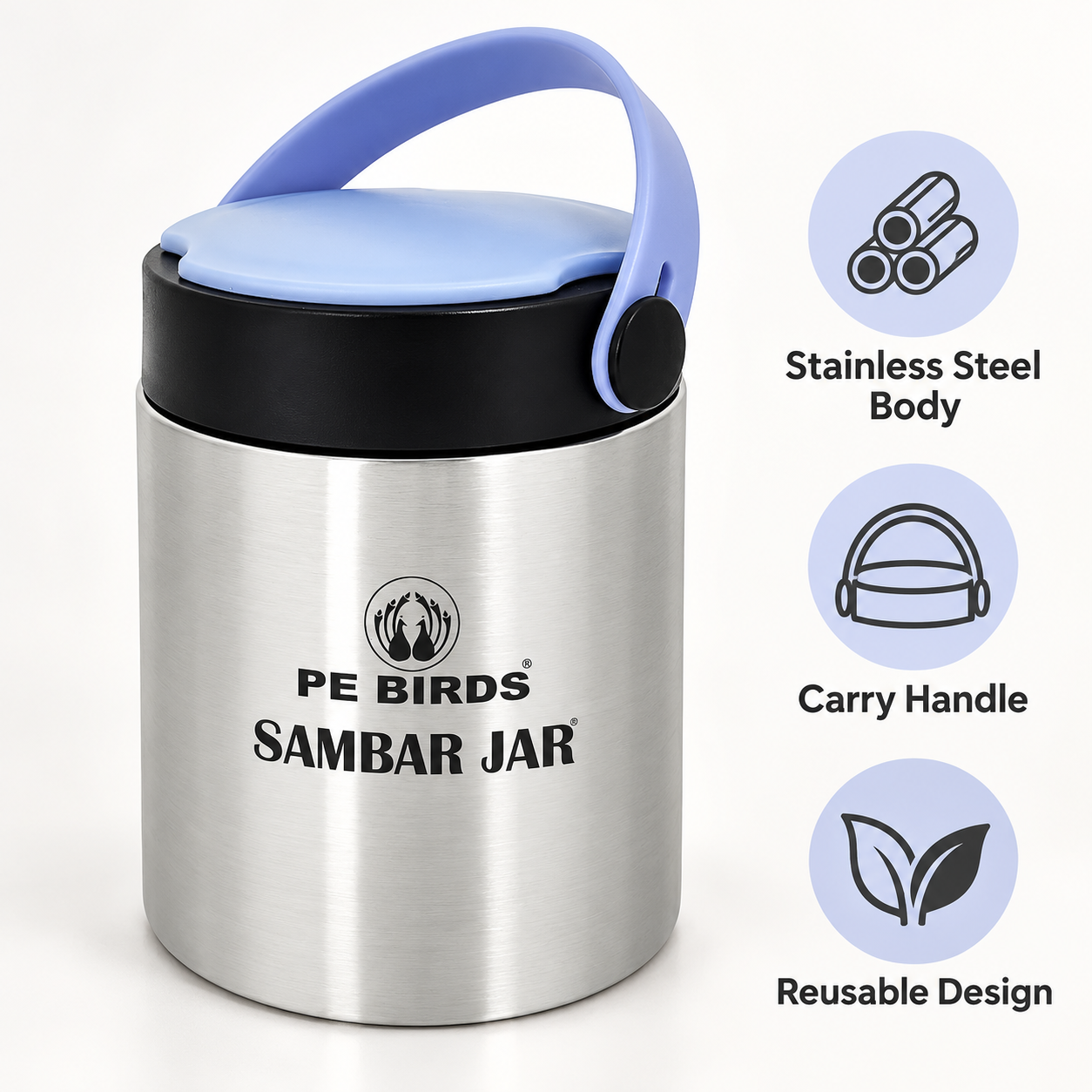 Broad mouth ESPRESSO SAMBAR JAR|PE BIRDS SAMBAR JAR