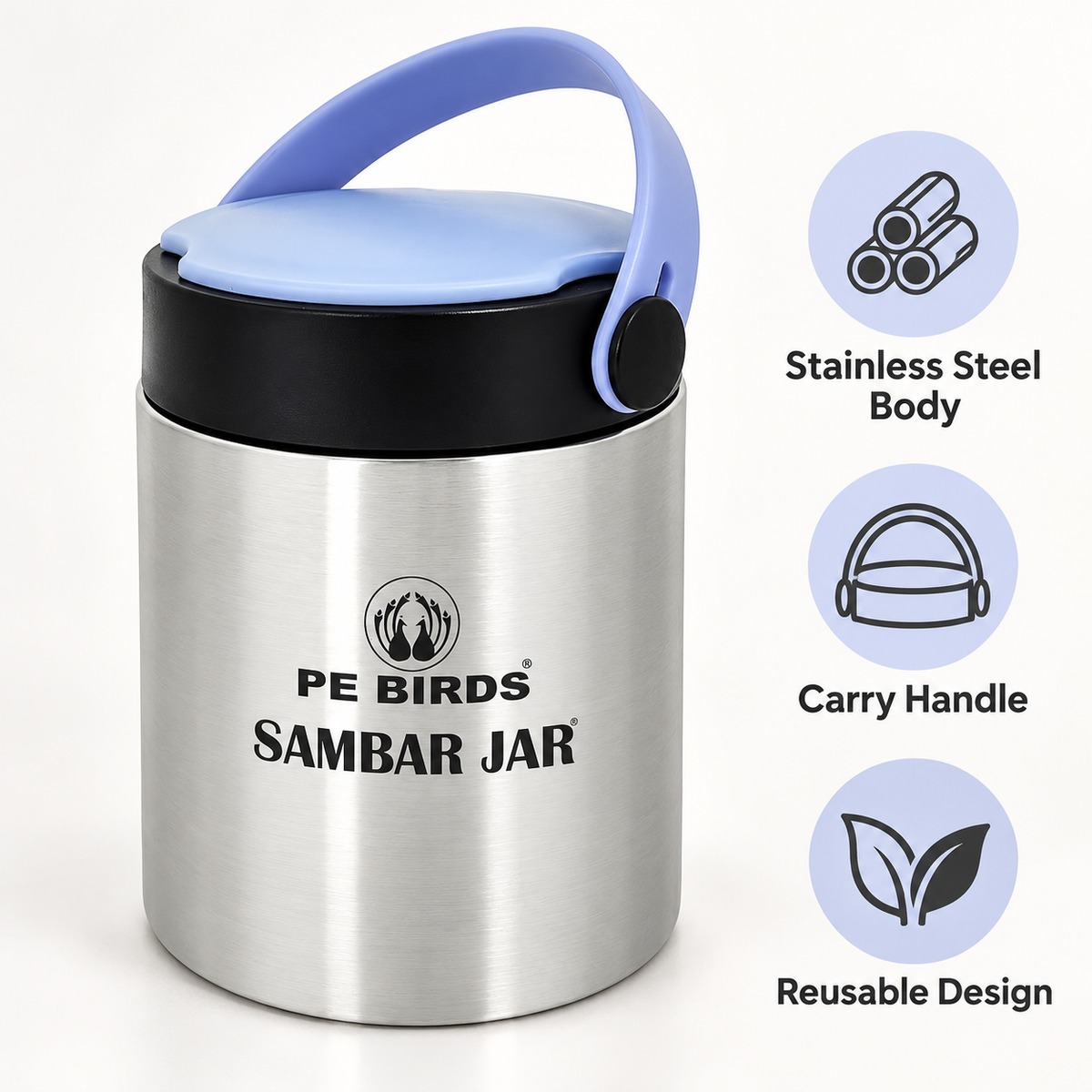 Broad mouth ESPRESSO SAMBAR JAR|PE BIRDS SAMBAR JAR