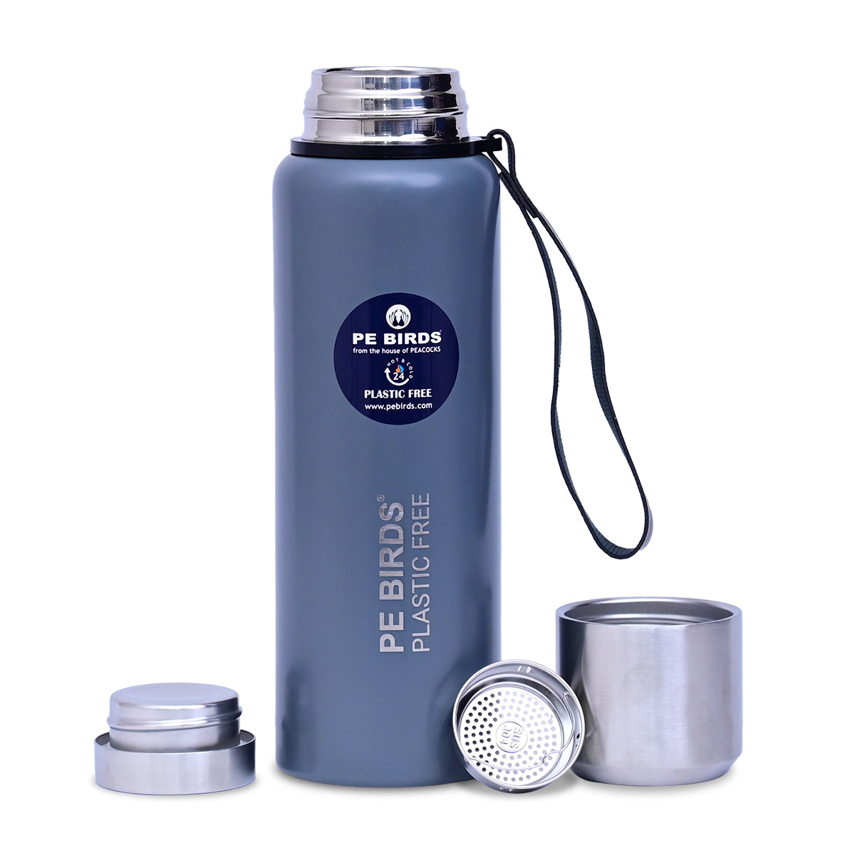 PE BIRDS  Steel O Steel Vacuum Flask | Say no to plastic LID