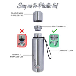 PE BIRDS  Steel O Steel Vacuum Flask | Say no to plastic LID