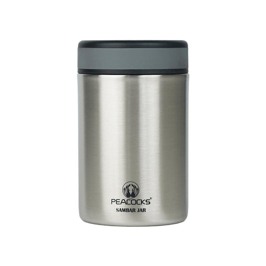 Peacocks Stainless Steel Double Wall Food Sambar Jar 260ml