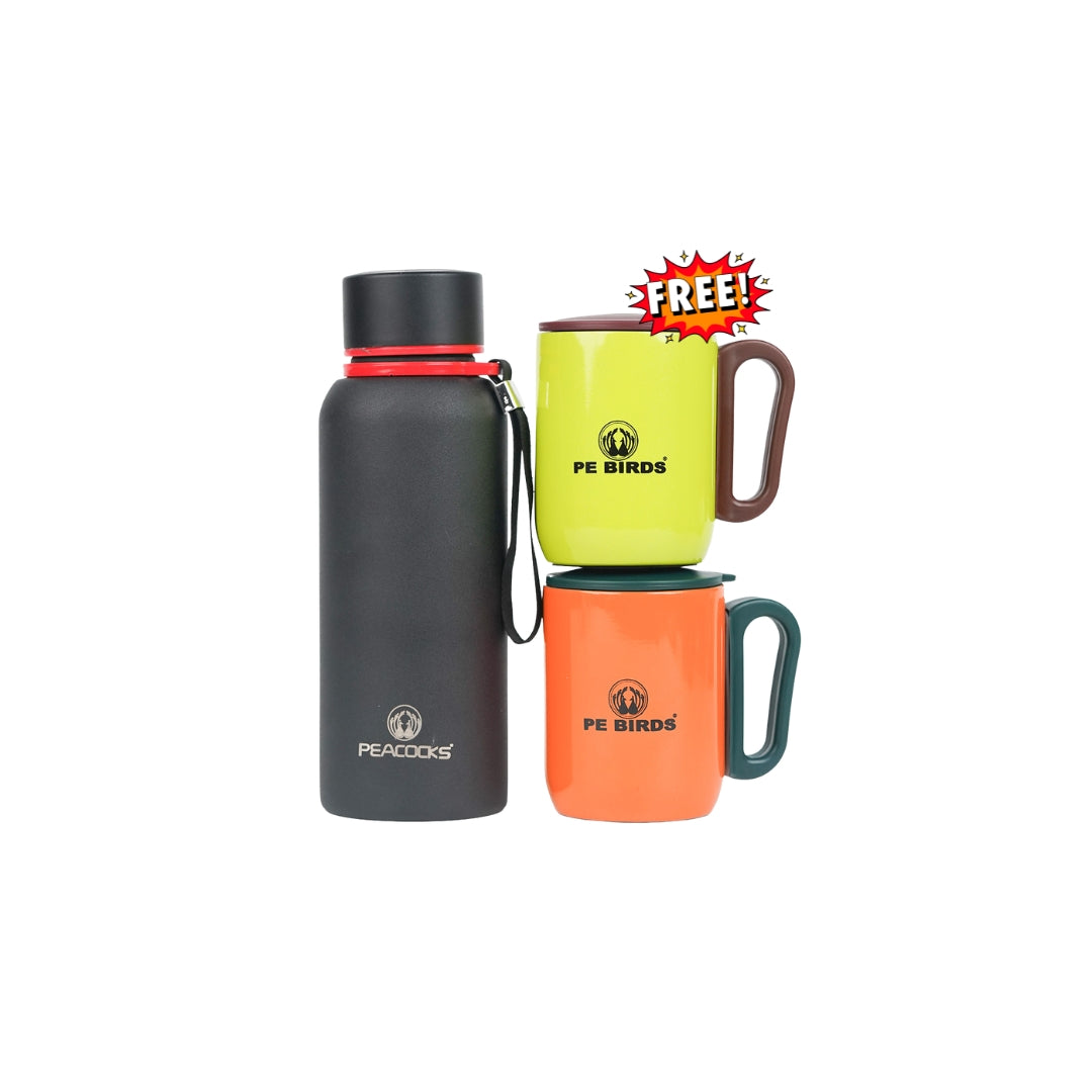 Ora Flask with 2 Coffee Mug Free