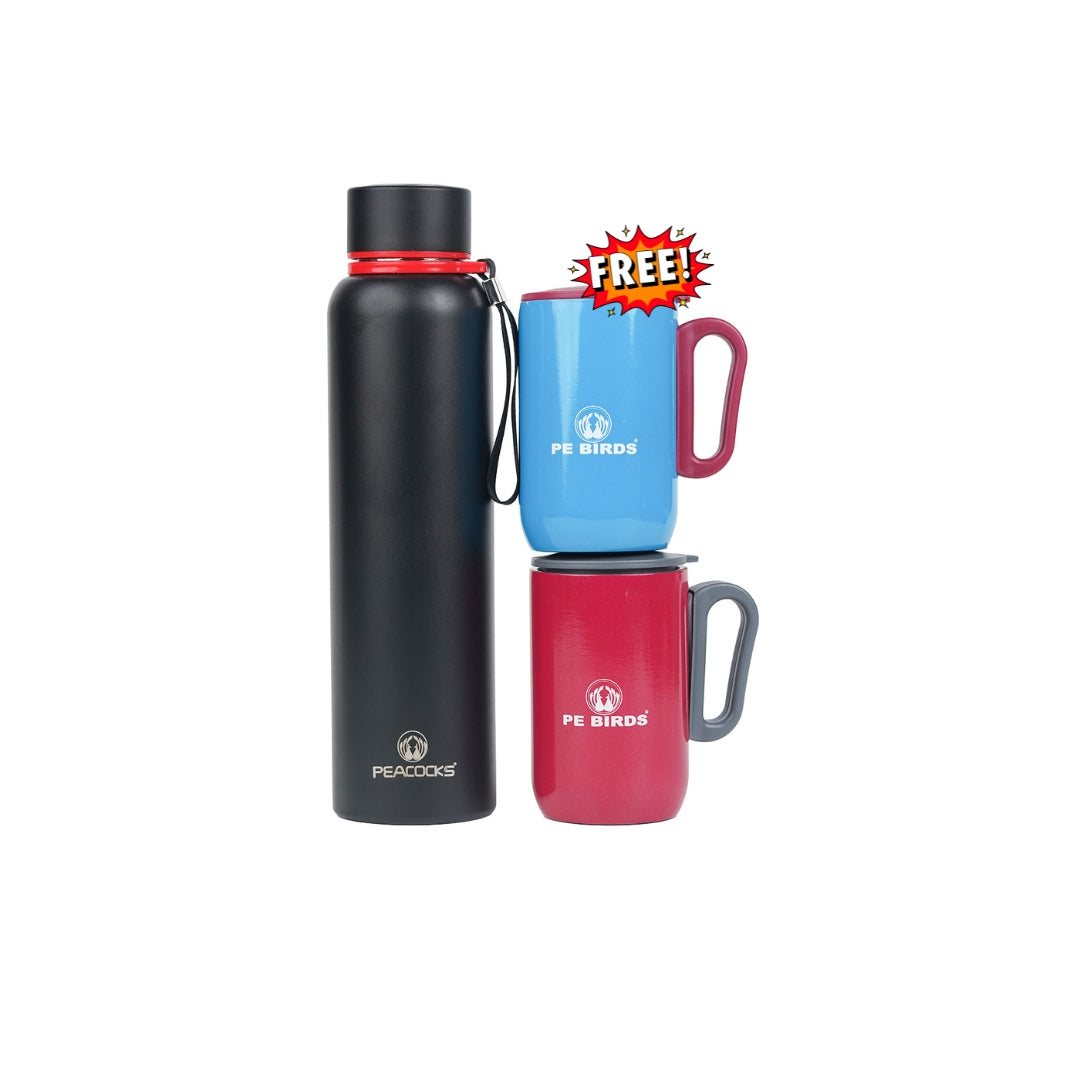 Ora Flask with 2 Coffee Mug Free