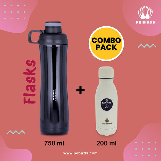 PE BIRDS Stainless Steel Thermos Vacuum Flask 750 ml(Platina Series)