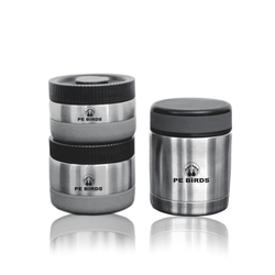 PeBirds Sambar Jar Nutri kit Lunch boxes 350ml Insulated food jar & 400ml & 300ml steel containers (the two containers are regular airtight,leakproof container)