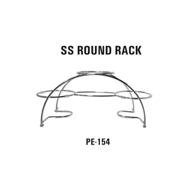 PE 154 Stainless Steel Kitchen Round Rack 3 container holder - pebirds - peacocks