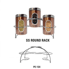 PE 154 Stainless Steel Kitchen Round Rack 3 container holder