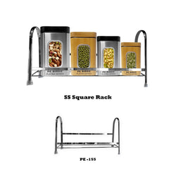 PE 155 Stainless Steel 2-Tier Kitchen Rack Pantry Storage Organizer