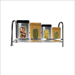 PE 155 Stainless Steel 2 - Tier Kitchen Rack Pantry Storage Organizer(Silver - Chrome) - pebirds - peacocks