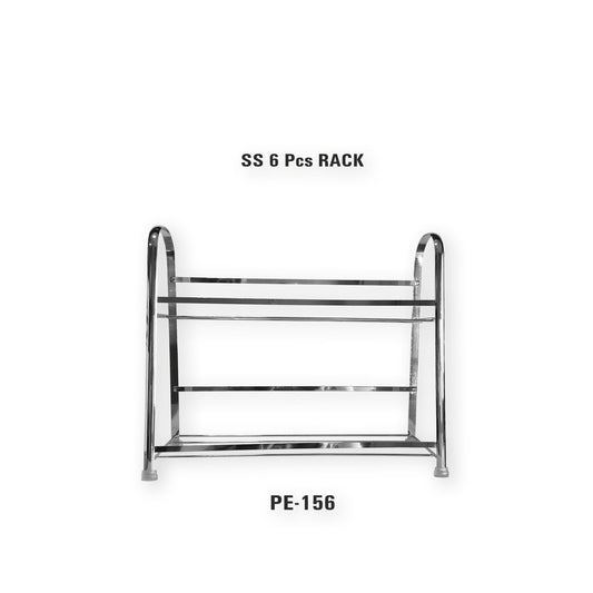 PE 156 Stainless Steel 2 - Tier Kitchen Rack Pantry Storage Organizer(Silver - Chrome) - pebirds - peacocks