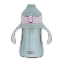 PE BIRDS 316 Grade Stainless Steel Double Wall Baby Bottle | Insulated food jar for Baby 280ml - pebirds - peacocks