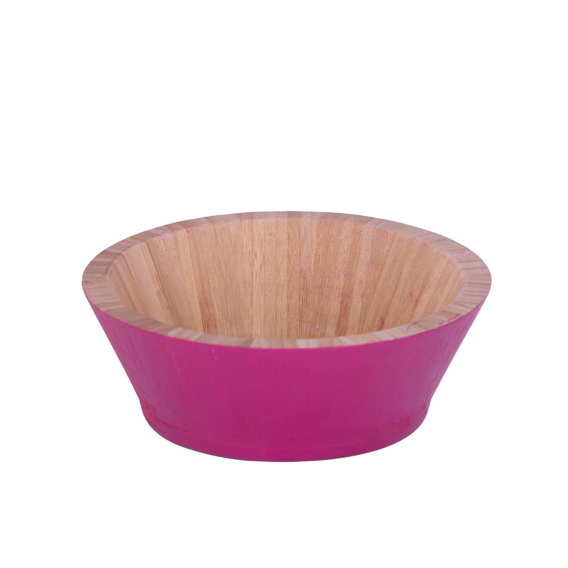 "PE BIRDS Bamboo Bowl Plain Handle for Vegetables and Fruit Cutting (Size of 14.5 cm (L) x 14.5 cm (W) 5.2 cm (H) " - pebirds - peacocks