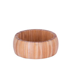 PE BIRDS Bamboo Bowl plain Handle for Vegetables and Fruit Cutting (Size of 15 cm (L) x 15 cm (W) 5.4 cm (H - pebirds - peacocks