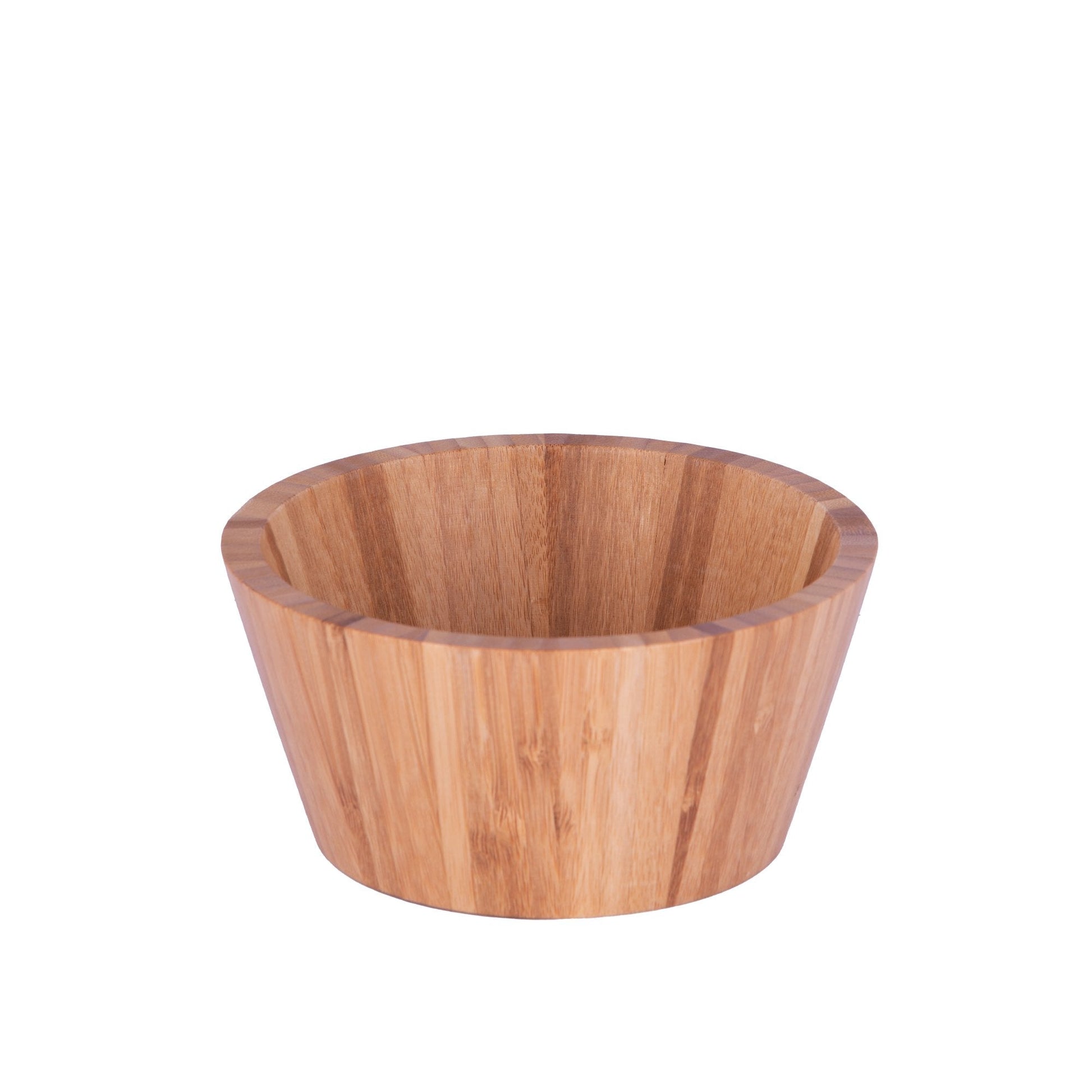 PE BIRDS Bamboo Bowl Plain Handle for Vegetables and Fruit Cutting (Size of 15 cm (L) x 15 cm (W) 7.0 cm (H) - pebirds - peacocks