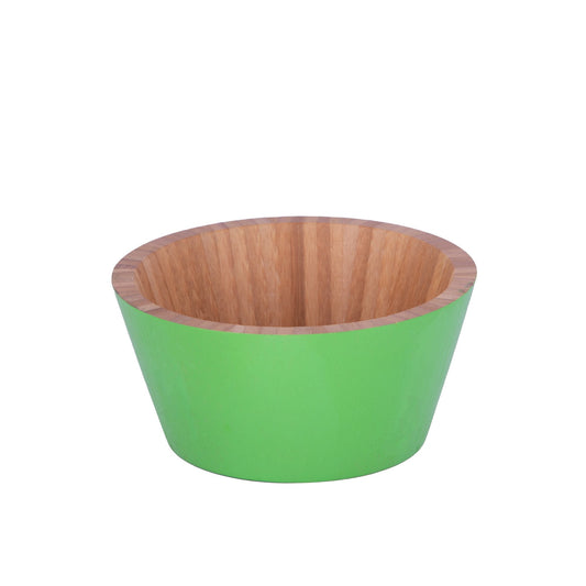 PE BIRDS Bamboo Bowl Plain Handle for Vegetables and Fruit Cutting (Size of 15 cm (L) x 15 cm (W) 7.0 cm (H) - pebirds - peacocks