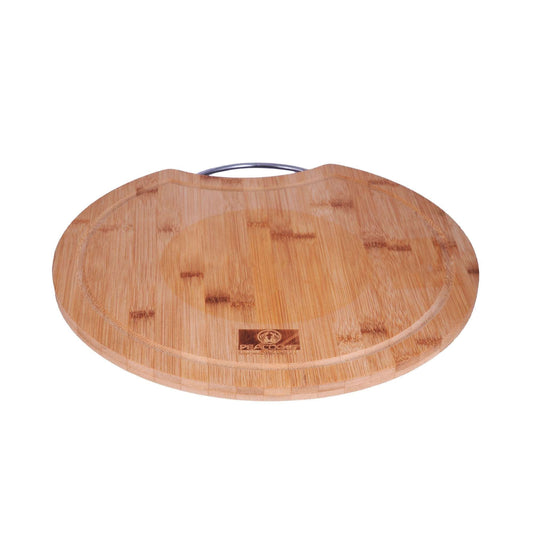 PE BIRDS Bamboo Round Cutting Board Anti Skid (Size of 38 cm (L) x 38 cm (W) 1.5 cm (H) - pebirds - peacocks