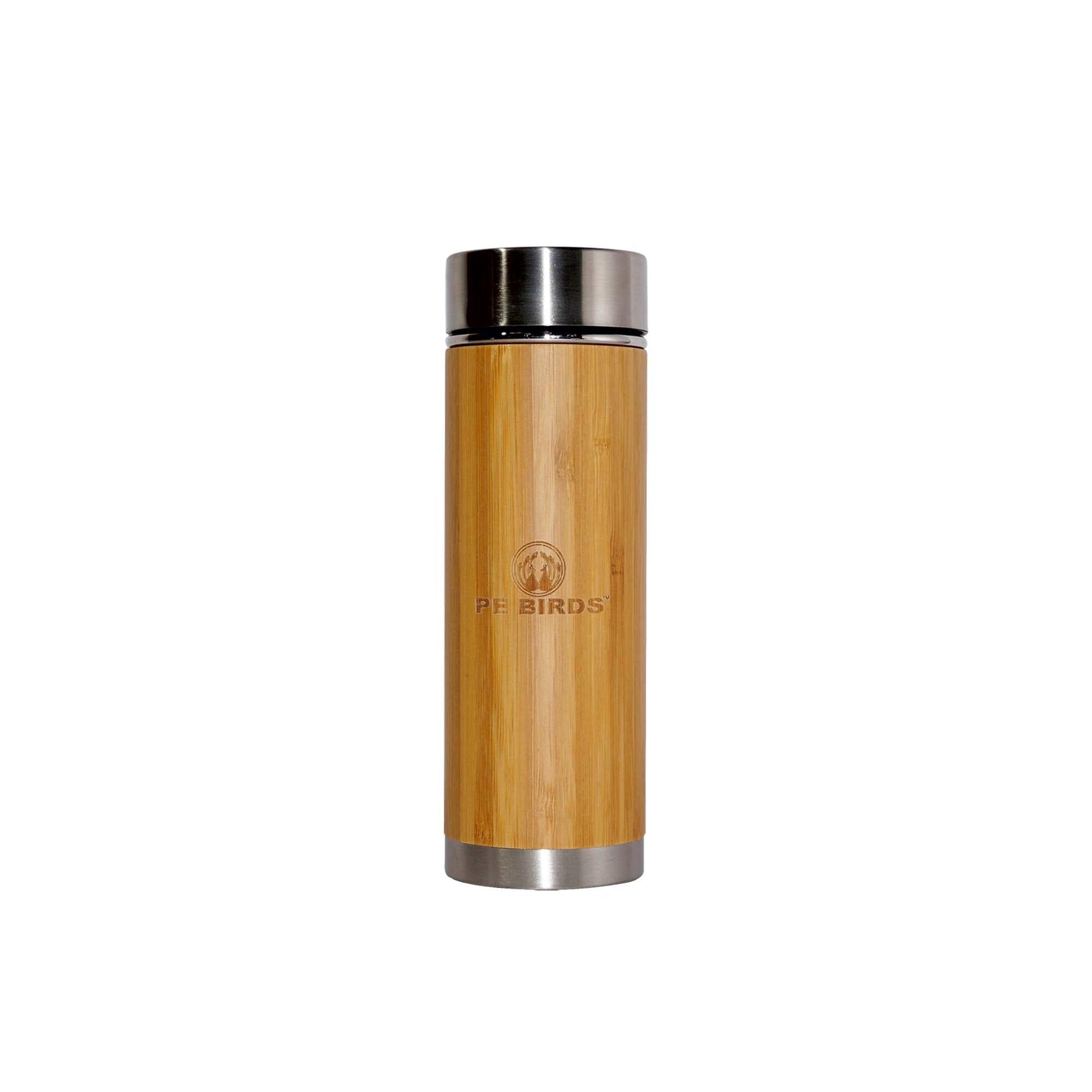 PE BIRDS Bamboo Vacuum Flask - pebirds - peacocks