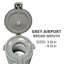 PE BIRDS Broad mouth Grey Liner Airpot | Tea Flask - pebirds - peacocks