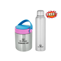 Espresso Broad Mouth Sambar Jar with Water Bottle Free