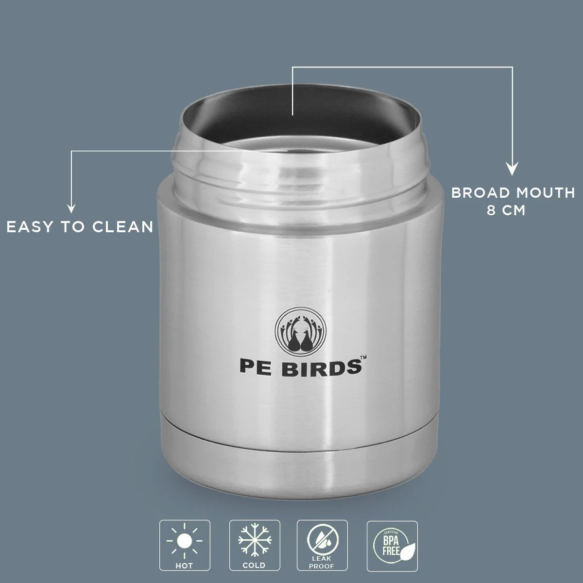 Pe Birds Regular Sambar Jar (250ml + 390ml)