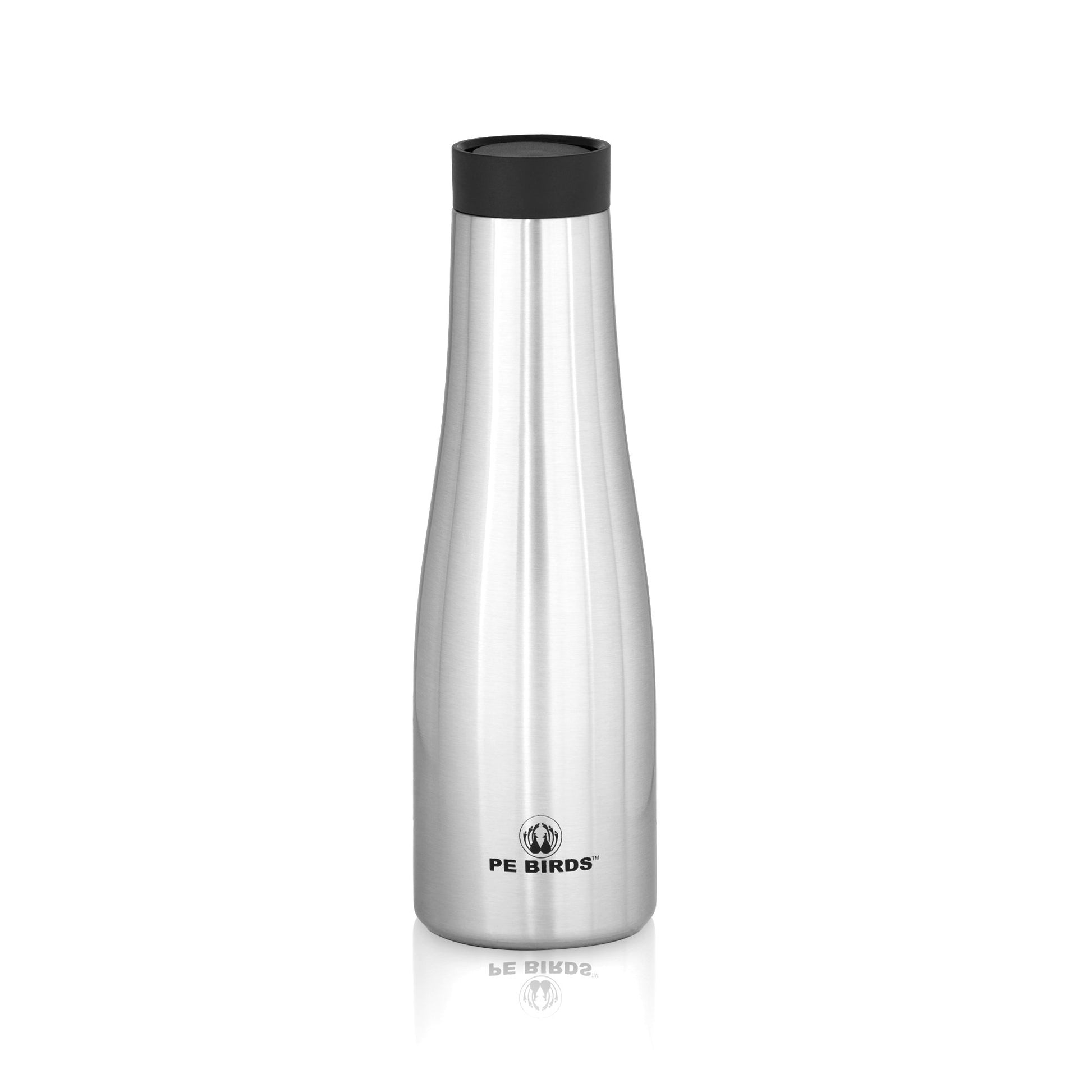 PE BIRDS Stainless Steel Active Double Wall Curved Bottle 600 ml