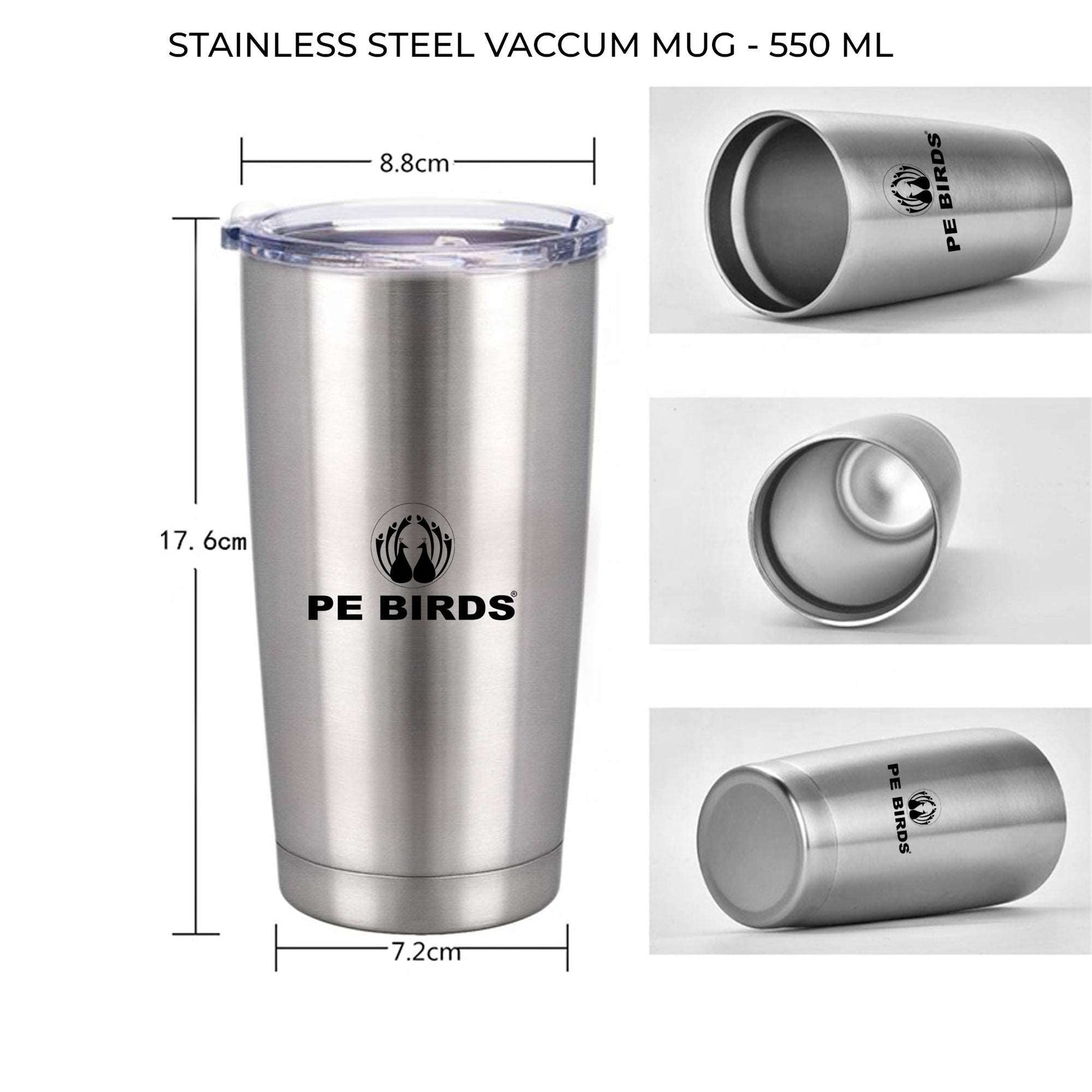 PE BIRDS Stainless Steel Vacuum Car Mug