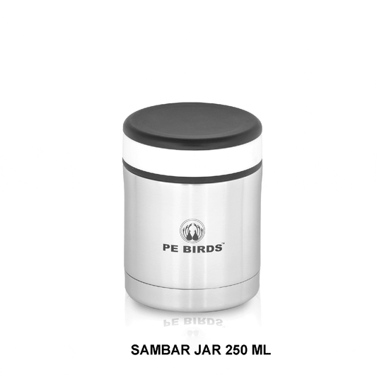 PE BIRDS Stainless Steel Double Wall Food Sambar Jar