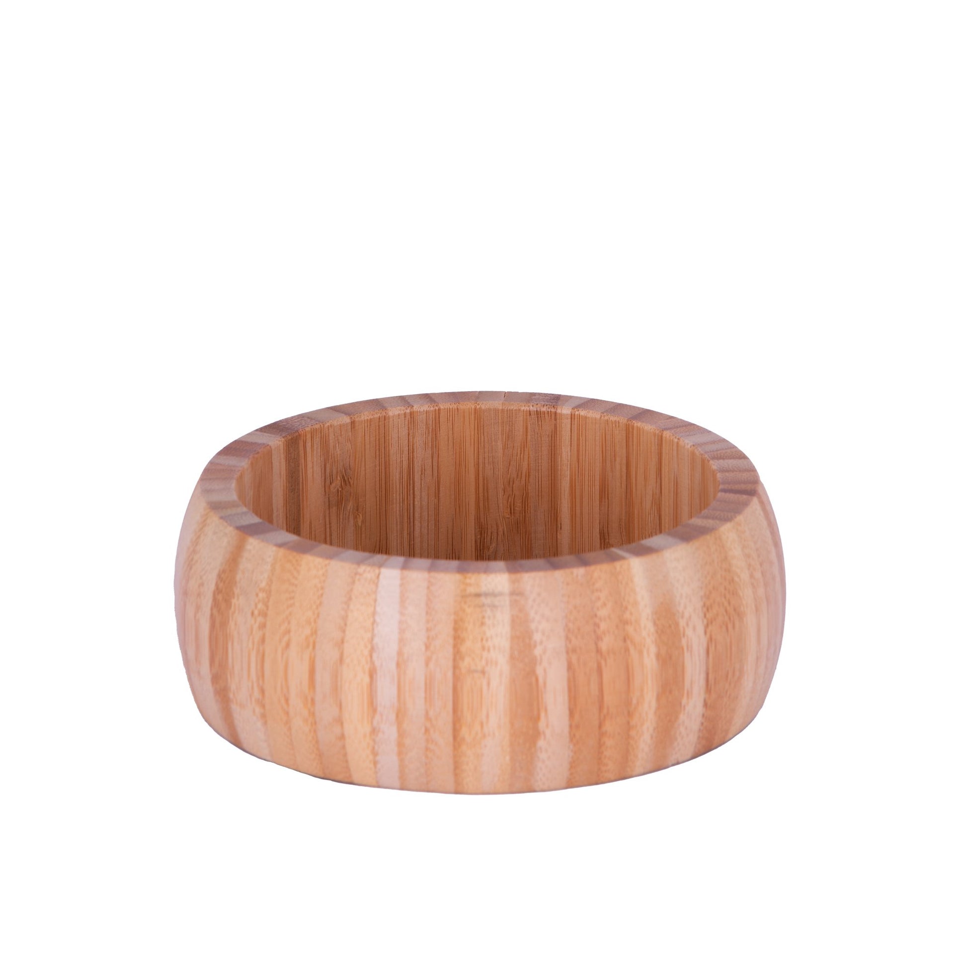 PE BIRDS Bamboo Bowl plain Handle for Vegetables and Fruit Cutting Size of 15 cm L x 15 cm W 5.4 cm H