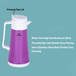 PE BIRDS Emerald Platina Steel Double Wall Vacuum Flask