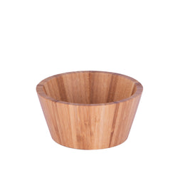 PE BIRDS Bamboo Bowl Plain Handle for Vegetables and Fruit Cutting Size of 15 cm L x 15 cm W 7.0 cm H