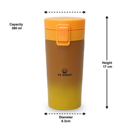 PE BIRDS Stainless Steel Sipper cum Food Jar | Travel Mug |  Coffee Mug 380ml