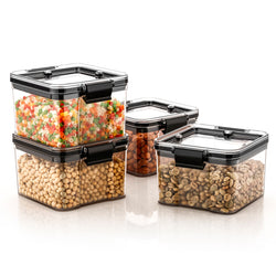 PE BIRDS Lock N Lock BPA free Food grade Leakproof Unbreakable Airtight Food Storage Containers ( Pack of 4 )