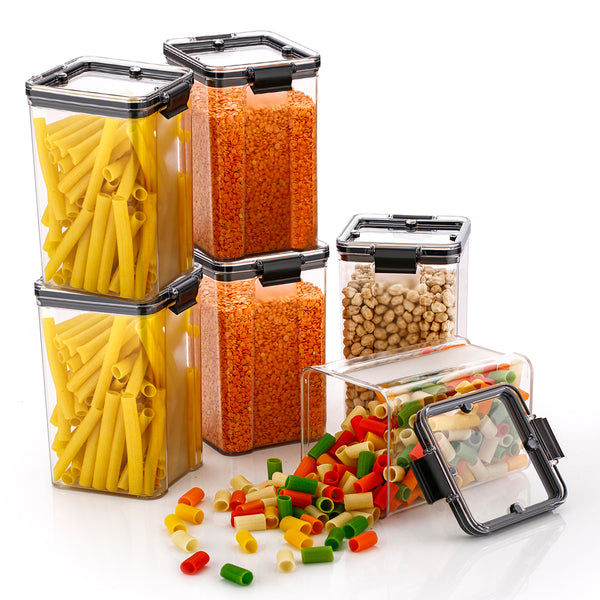 PE BIRDS Lock N Lock BPA free Food grade Leakproof Unbreakable Airtight Food Storage Containers ( Pack of 6 )