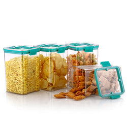 PE BIRDS Lock N Lock BPA free Food grade Leakproof Unbreakable Airtight Food Storage Containers ( Pack of 4 )