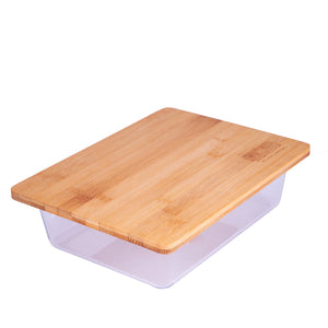 Bamboo FRUIT & CHEESE BOX Handle Fruit and Cheese Cutting