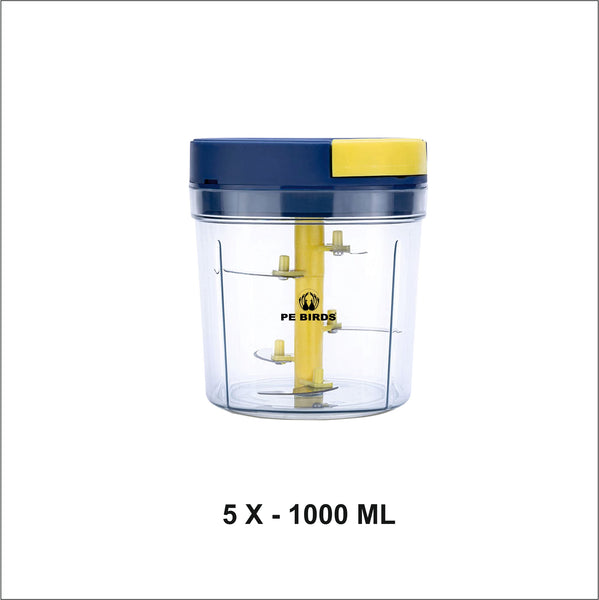 1000ml Chopper with Whisker-5 Blade- Blue