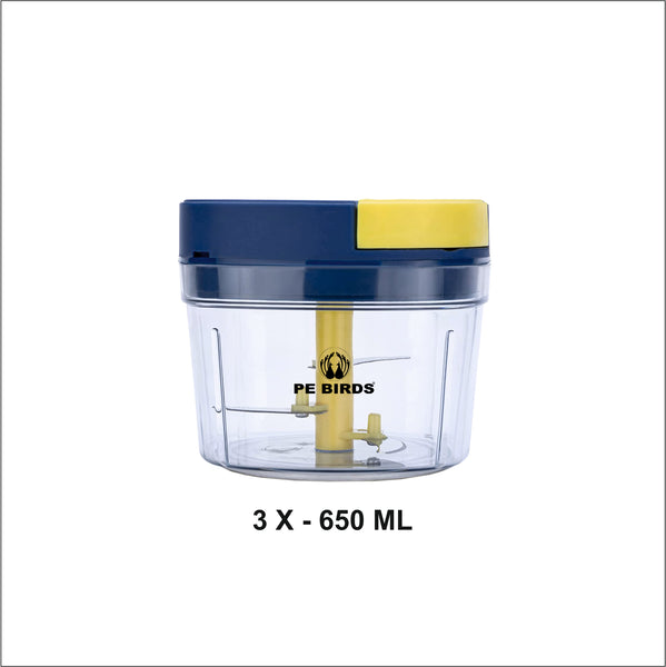 650ml Chopper with Whisker-3 Blade- Blue
