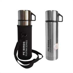 PE BIRDS Stainless Steel Cup Slim Thermos Flask