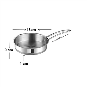 Triply Stainless Steel Frypan with Stainless Steel LID