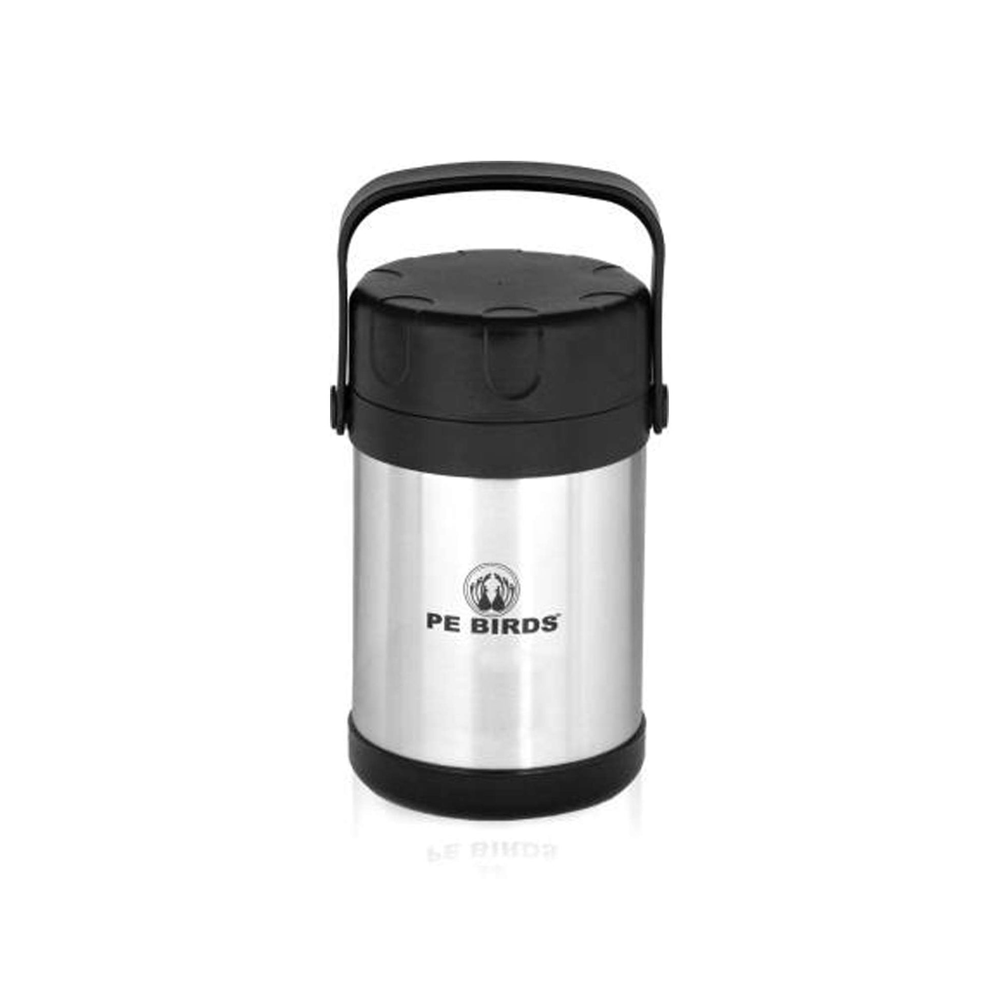 PE BIRDS Nutri Pack Vacuum Lunch Box, 2000 ml 3 SS Container + 3x Chopper + TOM water bottle 700ml FREE