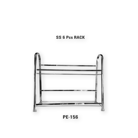PE 156 Stainless Steel 2-Tier Kitchen Rack/Spice Shelf/Kitchen/Pantry Storage Organizer Silver-Chrome