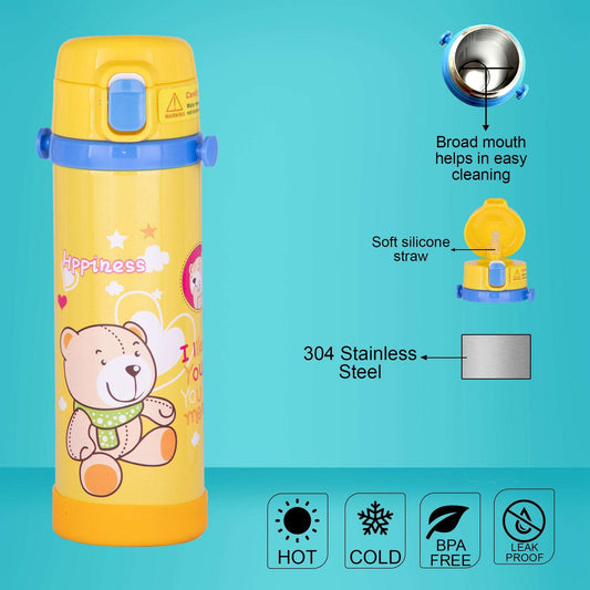 PE BIRDS Stainless Steel Ora Thermos Sipper for kids, Kids Flask 500 ml