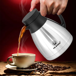 PE BIRDS Stainless Steel Sapphire Coffee Pot Vacuum Flask silver